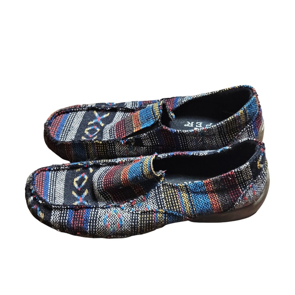 Roper Womens Southwest Liza Driving Mocs‎ Slip On 7.5 Boho Aztec Cowgirl